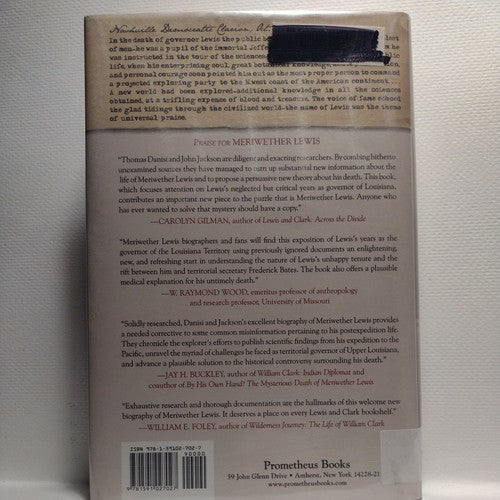 Meriwether Lewis by John C. Jackson and Thomas Danisi -2009 Hardcover -Exlibrary
