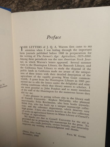Gates, Paul California Ranchos and Farms 1846-1862 HCwDj