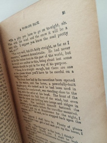 A Woman's Face By Florence Warden 1890'S HB VICTORIAN NOVEL  antique