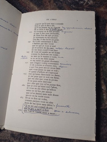 French Classics: La Chastelaine De Vergi edited by F. Whitehead -1961 Reprint