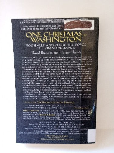 HC Book: 1st Ed One Christmas in Washington by Bercuson & Holyer Uncorrected Ed