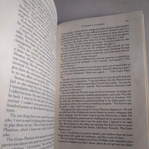 The Artful Dodger by David Fisher and Tommy Lasorda -1985 Hardcover -Baseball