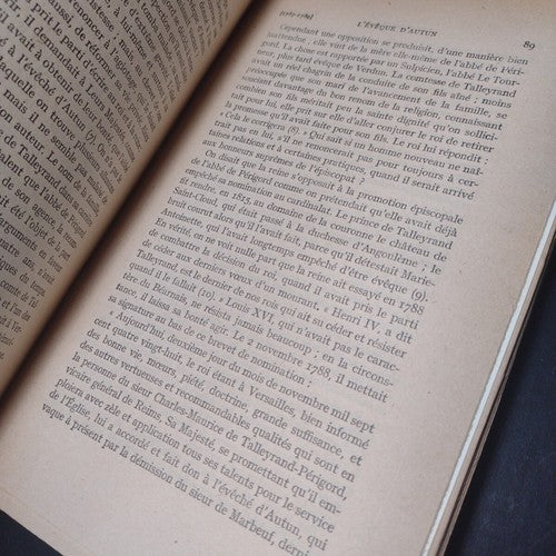 Talleyrand (1754-1838) Tome 1, G. Lacour-Gayet -Paperback -1930 -3rd Printing