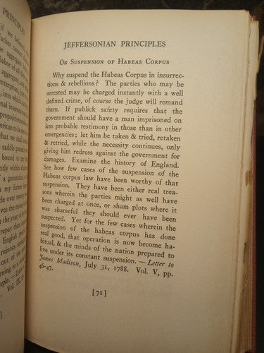 Jeffersonian Principles and Hamiltonian Principles by James Truslow Adams -1932