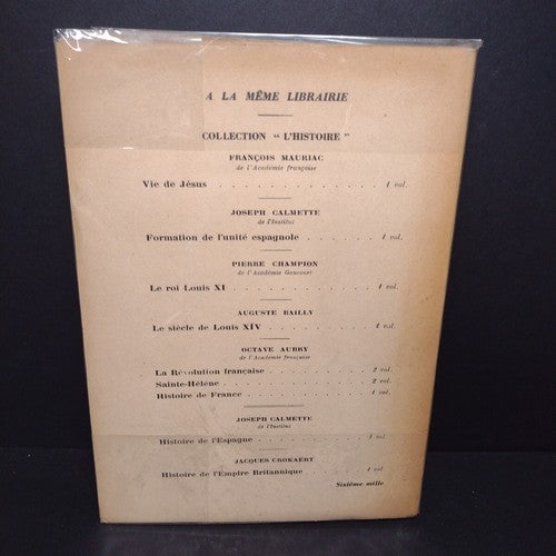 Histoire De L'Espagne, Joseph Calmette -Paperback 1947 -French History