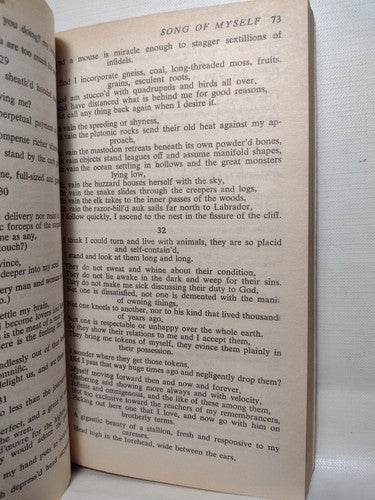 Leaves Of Grass By Walt Whitman -1954 -Trade PB -14th Print -Classic Poetry