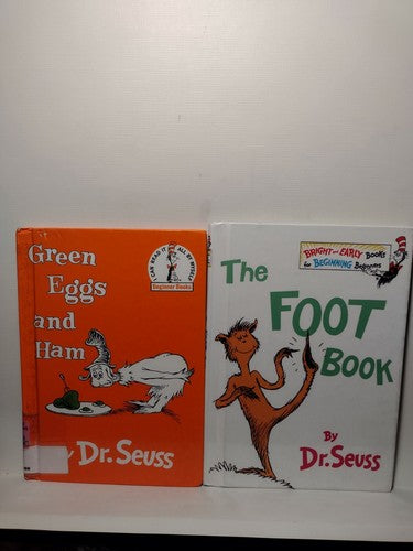 Hardcover Dr Seuss Book Bundle: Green Eggs and Ham, The Foot Book 1988 - 2 Books