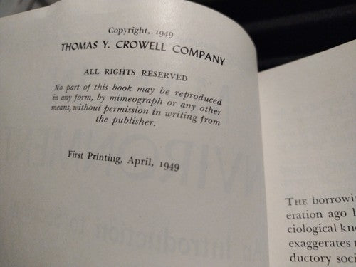 Man In Environment, By Paul H. Landis (1949) 1 St Edition HC Thomas Y Crowell co