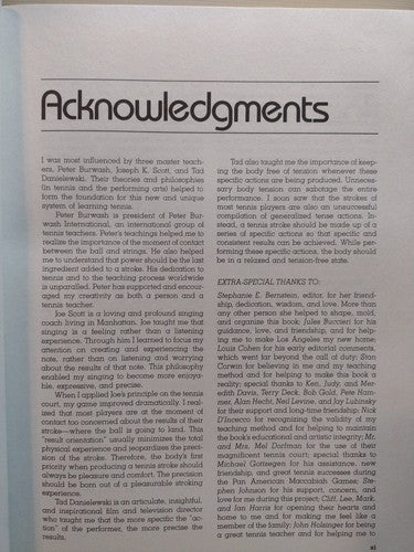 Ultimate Tennis: The Pleasure Game By Al Secunda -HCwDJ -ExLibrary -1984 -1st Pr