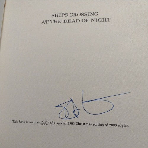 Ships Crossing at the Dead of Night. Poems by Robert C. Coates limited signed