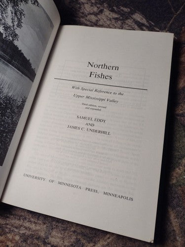 Northern Fishes By Samuel Eddy -Hardcover -1974 -Revised 3rd Ed -Vintage Ecology