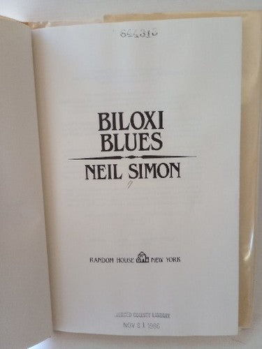 Biloxi Blues - Neil Simon -  HC w/DJ 1986 First Ed 2nd Printing