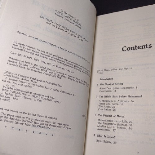 A Concise History of the Middle East by Arthur Goldschmidt Jr. -PB 4th Ed Rev.