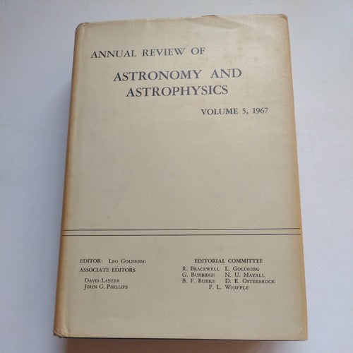 Annual Review Of Astronomy And Astrophysics Vol 5 1967 antique