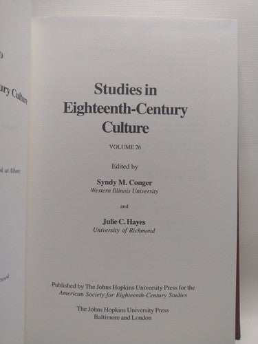 Studies in Eighteenth Century Culture: Volume 26 by Syndy M. Conger - 1996 - HC