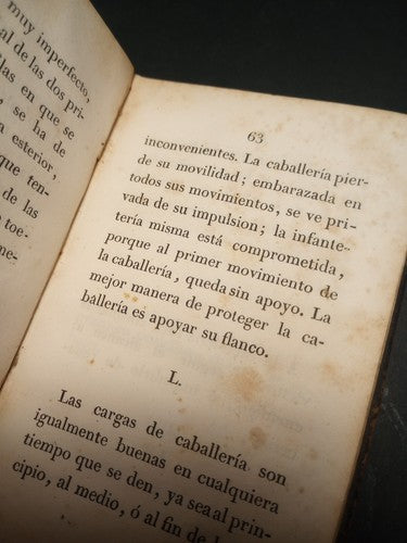 Maximas Militaries De Napoleon 1828 Rare Ex libris Echegaray Leather Hardcover