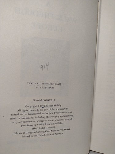 A Walk Through Britain by John Hillaby -1974 -HCwDJ -2nd Print -ExLibrary