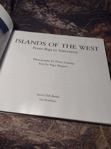 Islands of the West: From Baja to Vancouver by Frans Lanting -Hardcover 1985.
