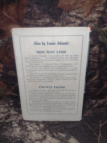What’s Your Name? By Louis Adamic -Hardcover 1942 -1st Ed. -Immigration History