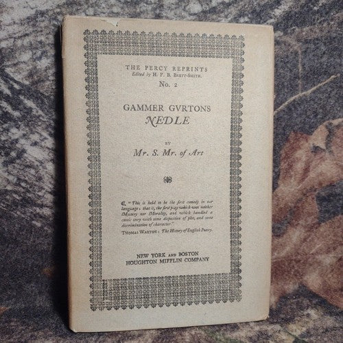Gammer Gvrtons Nedle by Mr. S. Mr. of Art -1920 -Hardcover -Vintage Literature