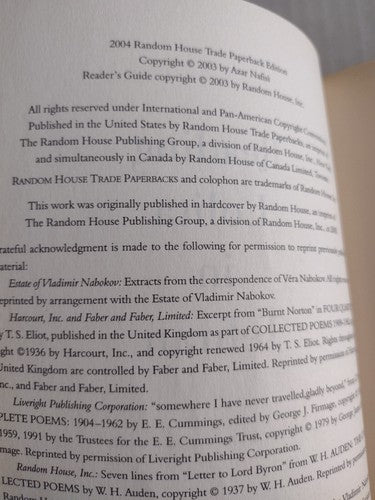 Reading Lolita in Tehran : A Memoir in Books by Azar Nafisi (2003, Trade...