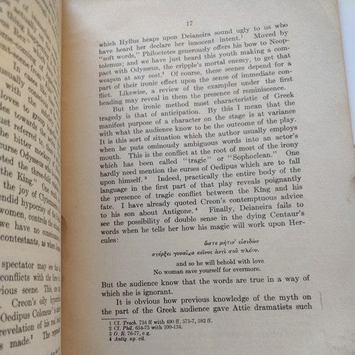 Dramatic Irony By G.G. Sedgewick -Rare Academic Folio -1925 -ExLibris H.R. Patch