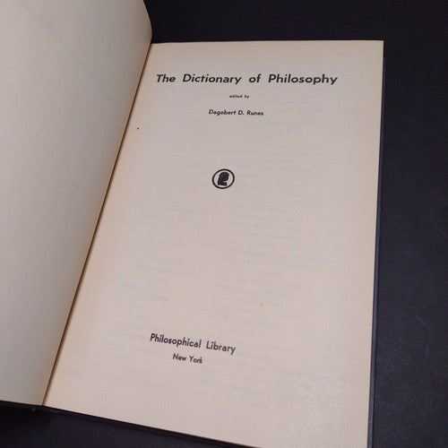 Dictionary of Philosophy by Dagobert Runes -1960 -Hardcover -Vintage Philosophy