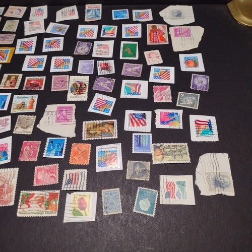 Vintage International Stamp Lot (D1) -Mixed On/Off Paper (Netherlands, US, +)