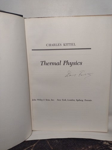 Thermal Physics By C. Kittel -1972 -HCwDJ -1st Print -Ex Libris -Physics Books
