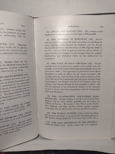 A Manual Of Middle English, 1050-1400 Fifth Supplement by John Wells -1932 -HC