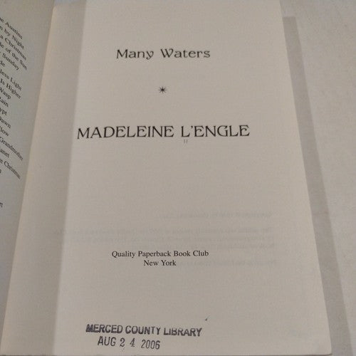 MANY WATERS (TIME) By Madeleine L'engle (1986) Paperback
