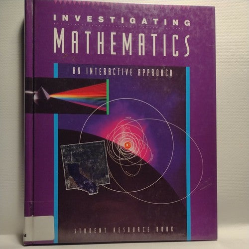 Student Edition: Se Investigating Maths by Glencoe Publishing Staff hardcover.