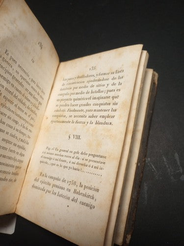 Maximas Militaries De Napoleon 1828 Rare Ex libris Echegaray Leather Hardcover