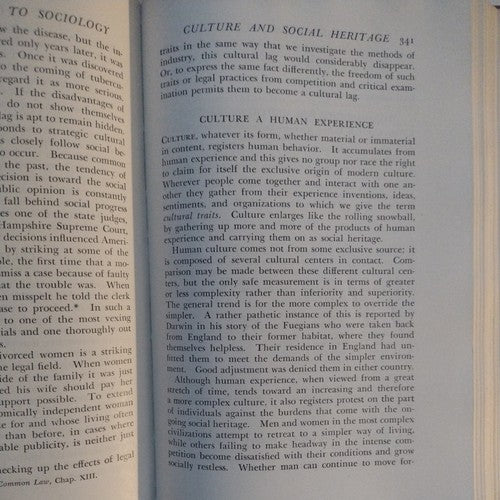 An Introduction to Sociology Ernest R. Groves 1932 Hardcover  Rev 1st Printing