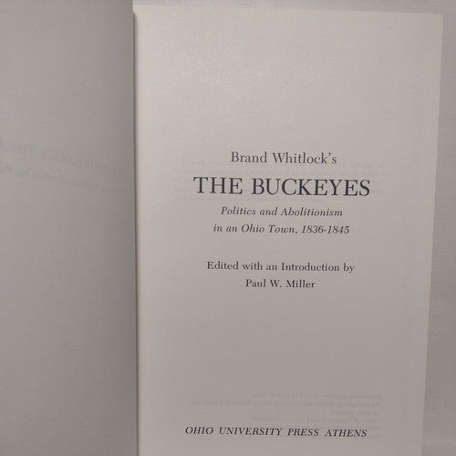 The Buckeyes by Brand Whitlock -1977 -Hardcover no DJ  -Classic American Liter.
