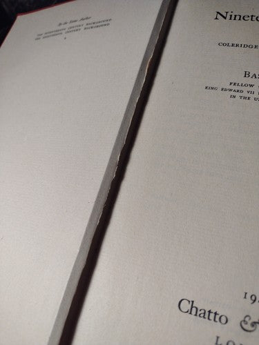 Nineteenth Century Studies: Coleridge to Matthew Arnold by Basil Willey 1949 HC