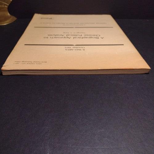 A Biographical Approach to Chinese Political Analysis by George C. S. Sung -1975