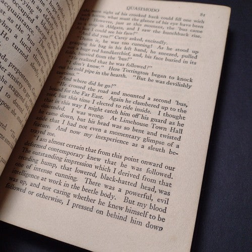 Masterpieces Of Oriental Mystery: Grey Face by Sax Rohmer -1924 -Hardcover Vint.
