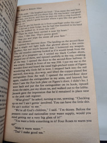 The Right to Remain Silent by Charles Brandt -1989 -Mass Market PB -Crime/Thrill