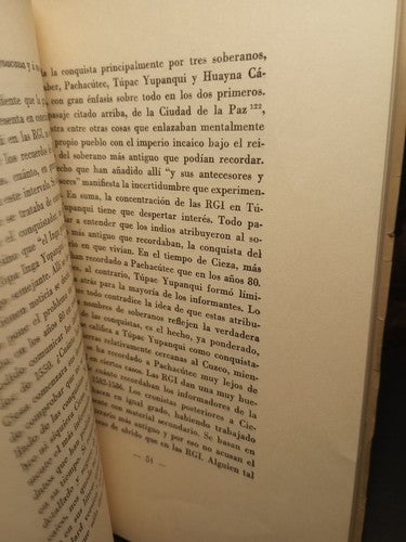 La Chronologia De La Historia Incaica -Folio Copy -1963 -Spanish History