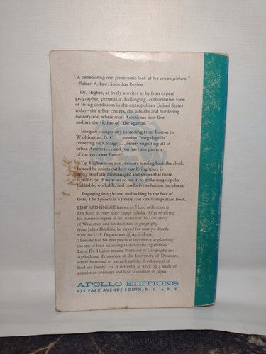 The Squeeze: Cities Without Space By Edward Higbee -1960 -PB -Economics