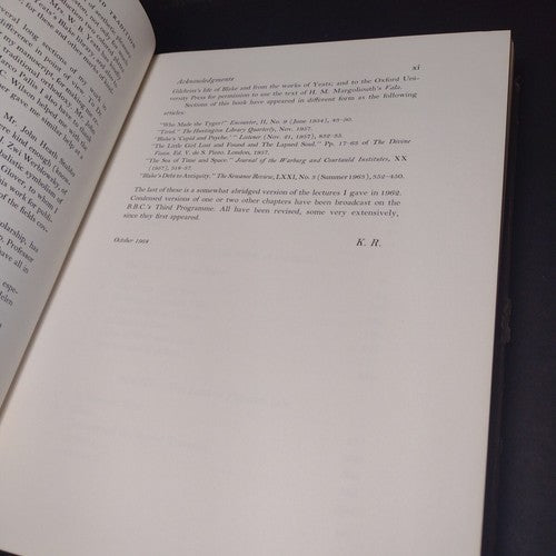 Blake and Tradition Volume 1 by Kathleen Raine -Hardcover W/ DJ -1968 -Ex Libris