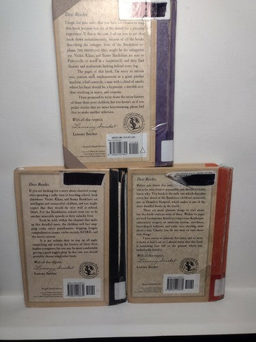A Series of Unfortunate Events by Lemony Snickets, book bundle lot of 3