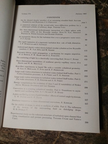 Journal of Fluid Mechanics: Volume 174, Jan. 1987 By Cambridge University Press