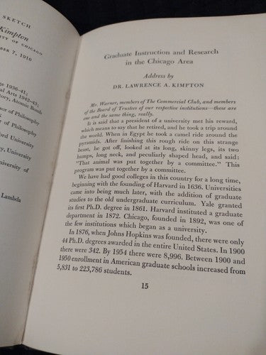 Commercial Club Of Chicago: Contributions Of Private Institutions 1955 exlibris