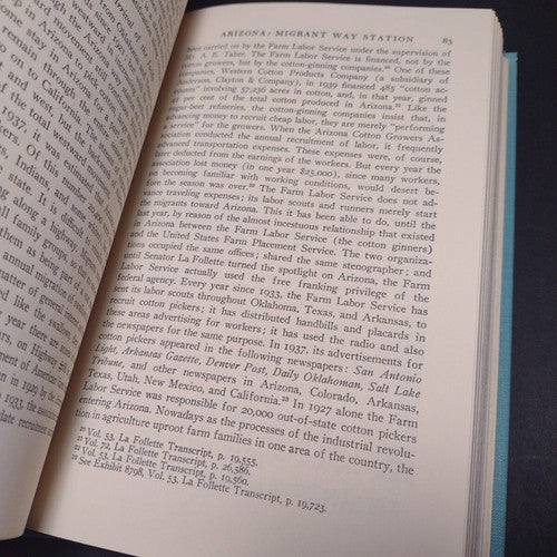 Ill Fares The Land: Migrants and Migratory Labor in the United States -HC 1967