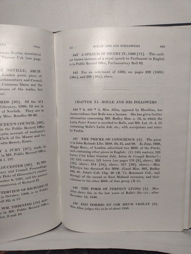 A Manual Of Middle English, 1050-1400 Fifth Supplement by John Wells -1932 -HC