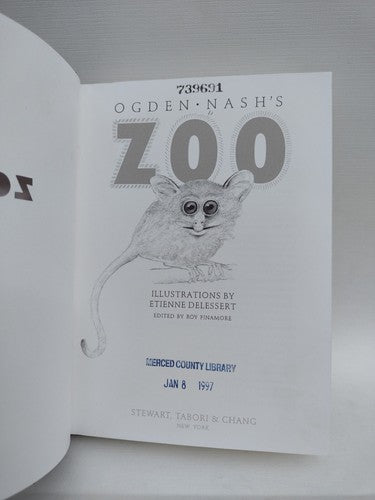 Zoo by Ogden Nash -Illustrated by Etienne Delessert -1986 -1st Print -HCwDJ