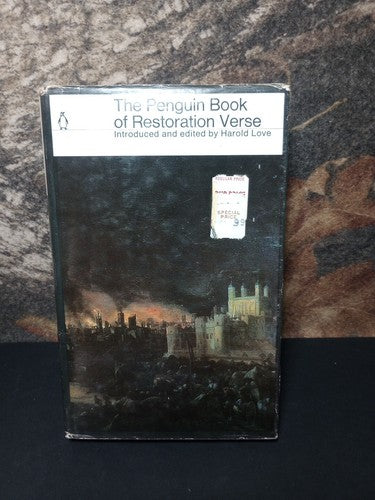 THE PENGUIN BOOK OF RESTORATION VERSE - PENGUIN - Harold Love 1968 HCwDJ