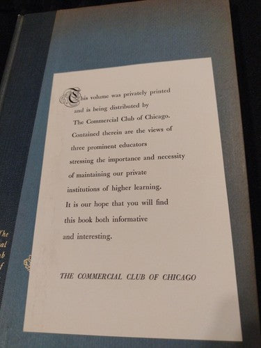 Commercial Club Of Chicago: Contributions Of Private Institutions 1955 exlibris
